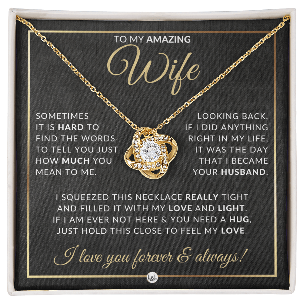 Surprise Gift For Wife - Pendant Necklace - Sentimental and Romantic Christmas Gift, Valentine's Day, Birthday or Anniversary Present