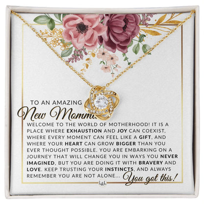 New Momma - Beautiful Pendant Necklace To Celebrate Mom - Great Birthday, Mother's Day or Christmas Gift Idea For Her - Liliana and Liam