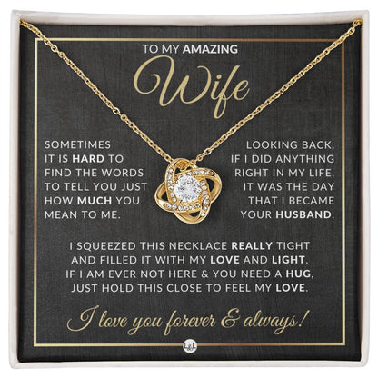 Surprise Gift For Wife - Pendant Necklace - Sentimental and Romantic Christmas Gift, Valentine's Day, Birthday or Anniversary Present - Liliana and Liam
