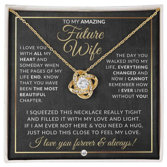 Best Gift For Future Wife - Pendant Necklace - Sentimental and Romantic Christmas Gift, Valentine's Day, Birthday or Anniversary Present - Liliana and Liam