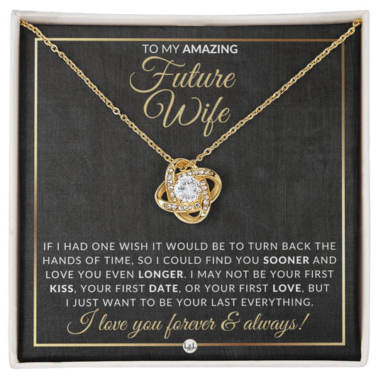 Special Gift For Future Wife - Pendant Necklace - Sentimental and Romantic Christmas Gift, Valentine's Day, Birthday or Anniversary Present - Liliana and Liam