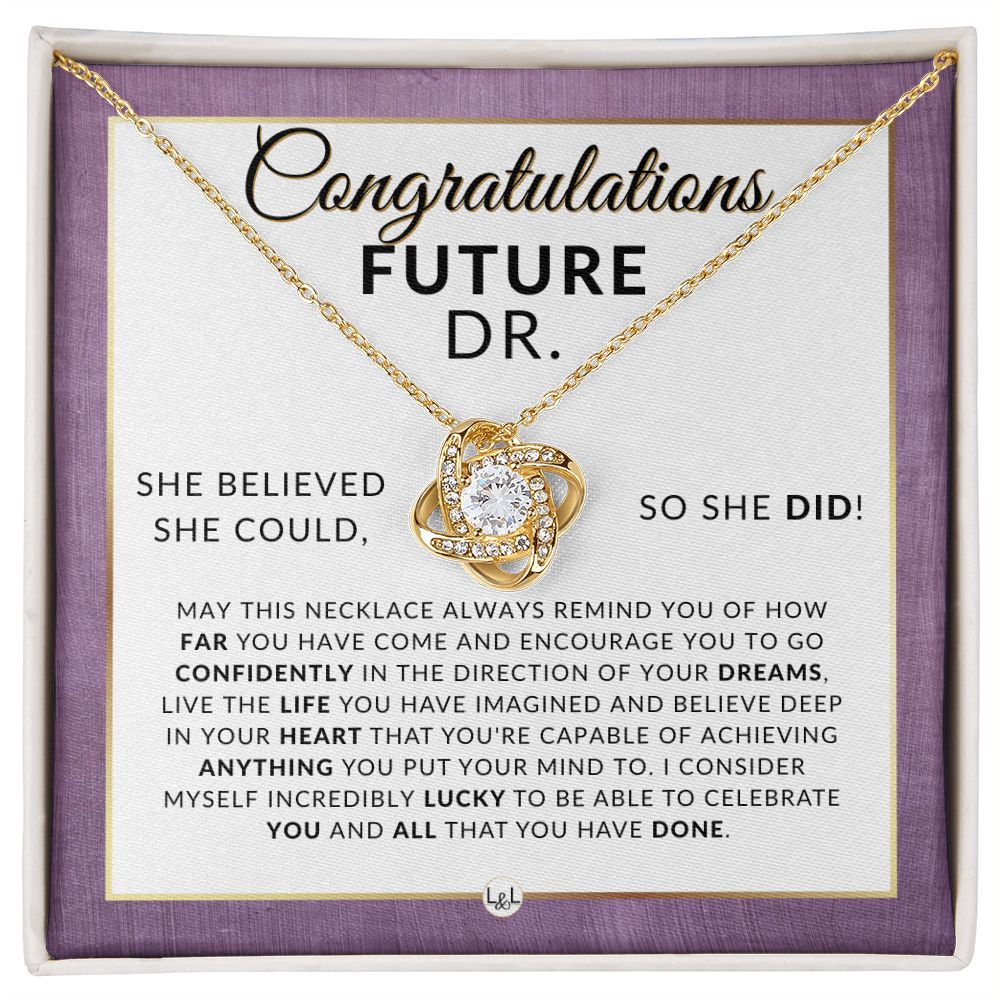 Congratulations On Your Medical School Acceptance - Meaningful Milestone Necklace - Med School Acceptance Gift For A Future Doctor