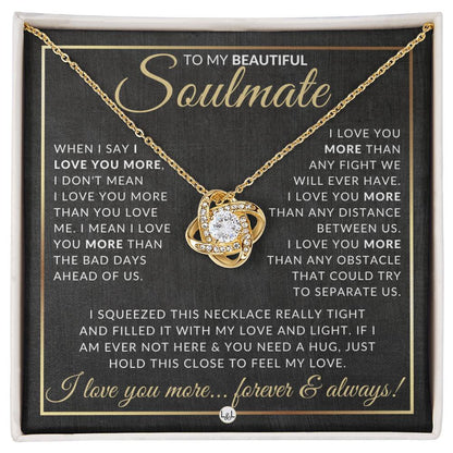 Surprise Gift For Soulmate - Pendant Necklace - Sentimental and Romantic Christmas Gift, Valentine's Day, Birthday or Anniversary Present - Liliana and Liam