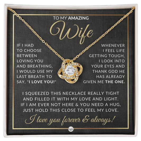 Romantic Gift For Wife - Beautiful Women's Pendant Necklace For Your Wife + Heartfelt Messag