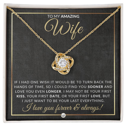 Special Gift For Wife - Pendant Necklace - Sentimental and Romantic Christmas Gift, Valentine's Day, Birthday or Anniversary Present - Liliana and Liam