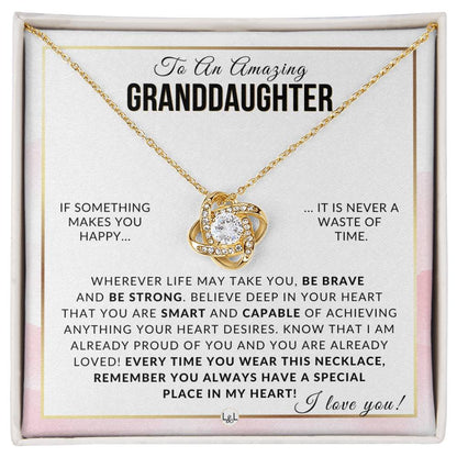 Granddaughter Gift - Be Brave, Be Strong Meaningful Granddaughter Gift For Her Birthday, Christmas or For Graduation - Liliana and Liam