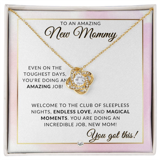 New Mommy - Beautiful Pendant Necklace To Celebrate Mom - Great Birthday, Mother's Day or Christmas Gift Idea For Her