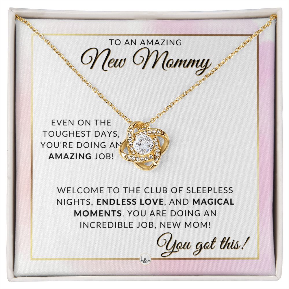 New Mommy - Beautiful Pendant Necklace To Celebrate Mom - Great Birthday, Mother's Day or Christmas Gift Idea For Her - Liliana and Liam