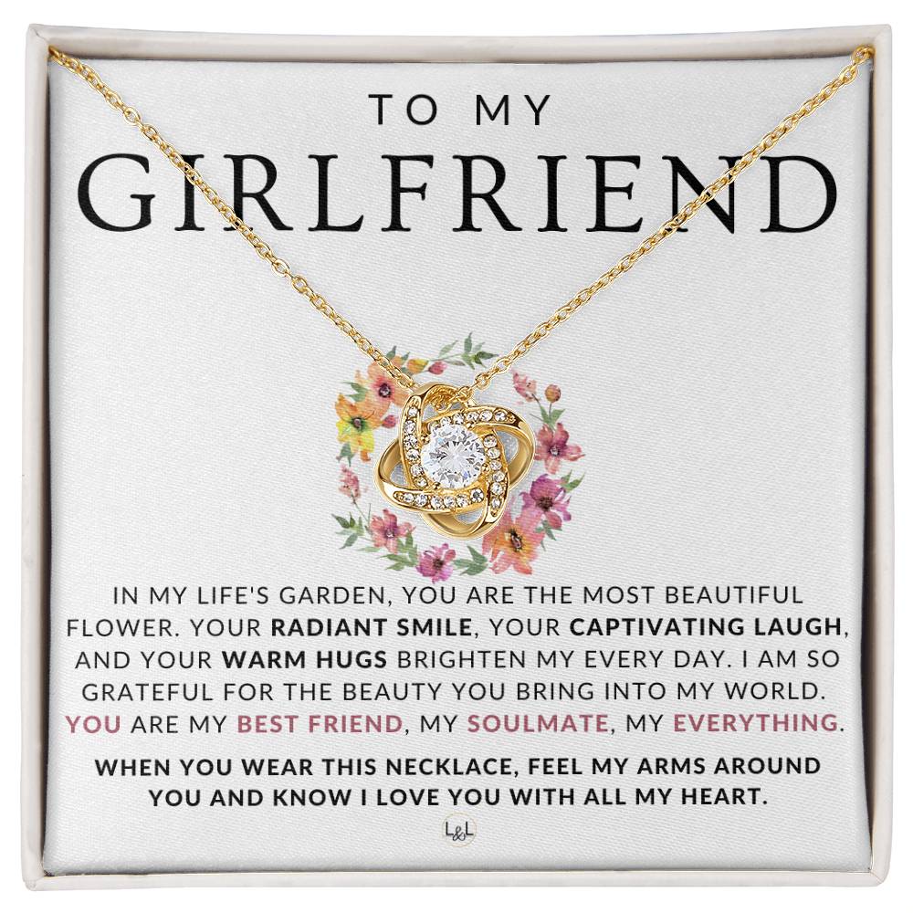 Romantic Gift For Her - To My Girlfriend - The Beauty You Bring - Beautiful Women's Pendant + Heartfelt Message - Perfect Christmas Gift, Valentine's Day, Birthday or Anniversary Present