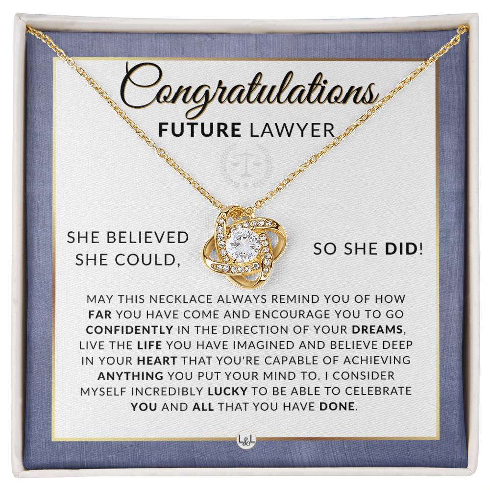 Law School Acceptance Gift - Graduation Gift Idea For Future Lawyer - Liliana and Liam