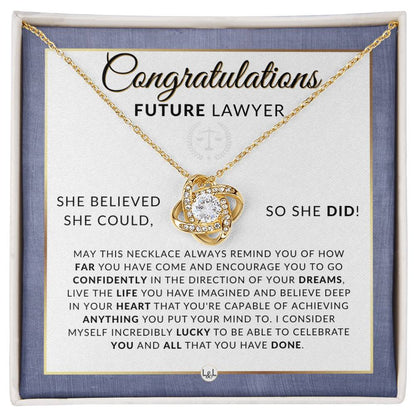 Law School Acceptance Gift - Graduation Gift Idea For Future Lawyer - Liliana and Liam