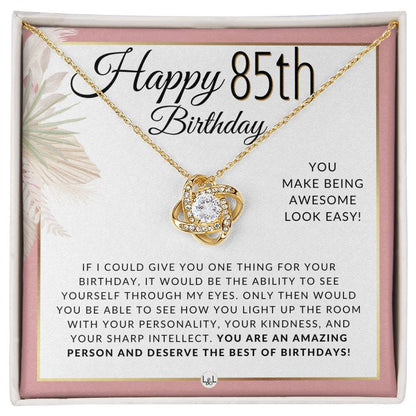 85th Birthday Gift For Her - Necklace - Beautiful Women's Pendant Necklace + Heartfelt Birthday Message For Her