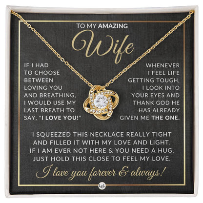 Romantic Gift For Wife - Pendant Necklace - Sentimental and Romantic Christmas Gift, Valentine's Day, Birthday or Anniversary Present - Liliana and Liam