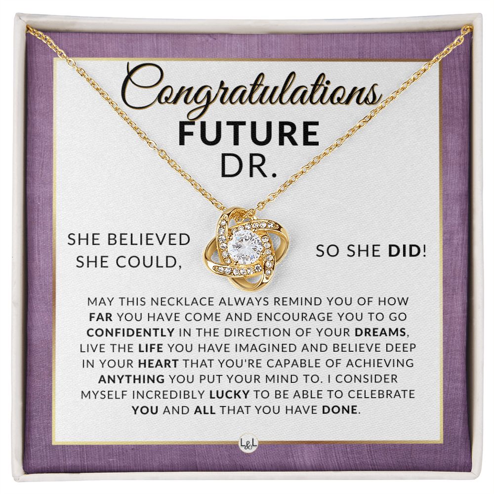 Congratulations On Your Medical School Acceptance - Meaningful Milestone Necklace - Perfect Med School Acceptance Gift For A Future Doctor - Liliana and Liam