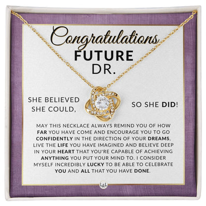 Congratulations On Your Medical School Acceptance - Meaningful Milestone Necklace - Perfect Med School Acceptance Gift For A Future Doctor - Liliana and Liam
