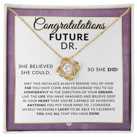 Congratulations On Your Medical School Acceptance - Meaningful Milestone Necklace - Perfect Med School Acceptance Gift For A Future Doctor