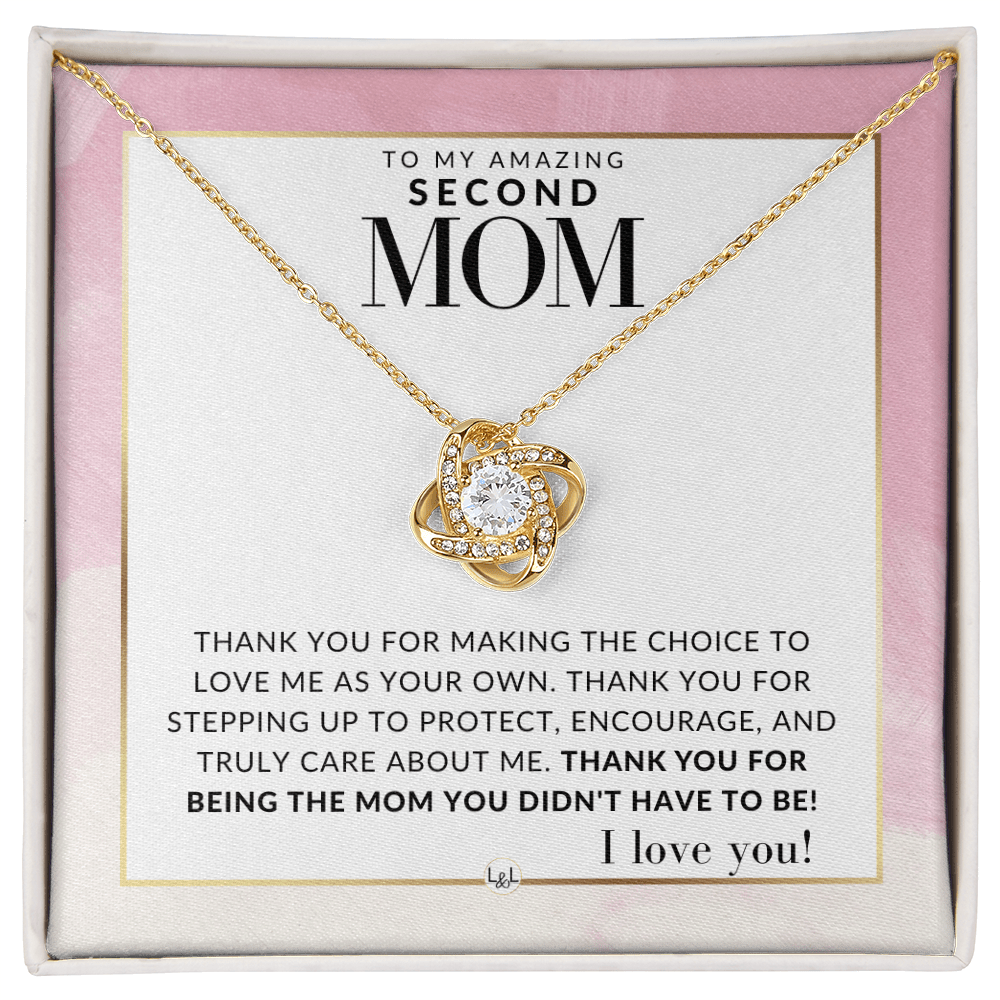 My Amazing Second Mom Necklace – Thank You for Loving Me as Your Own - Liliana and Liam
