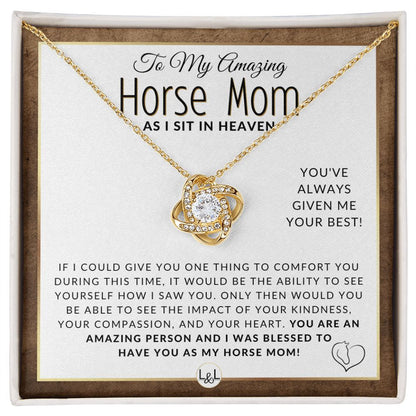 You Gave Your Best - For Grieving Horse Mom - Horse Memorial Gift, Horse Loss Keepsake, Horse in Heaven - Condolence And Comfort Sympathy Gift - Horse Mom Keepsake Necklace - Liliana and Liam