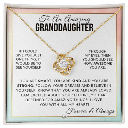 Granddaughter Gift - With All My Heart - Meaningful Granddaughter Gift For Her Birthday, Christmas or For Graduation - Liliana and Liam
