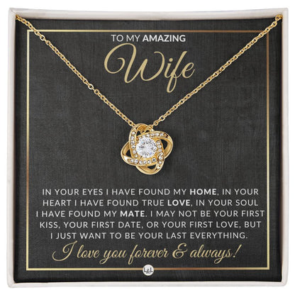 Unique Gift For Wife - Pendant Necklace - Sentimental and Romantic Christmas Gift, Valentine's Day, Birthday or Anniversary Present - Liliana and Liam