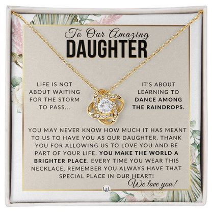 Gift For Our Daughter - Dance In The Rain - Meaningful Gift For Her Birthday, Christmas or For Graduation - Liliana and Liam