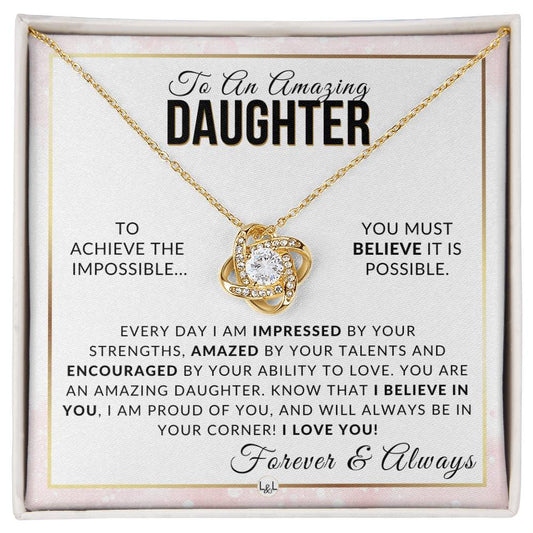 Daughter Gift - I Believe In You - Meaningful Gift For Her Birthday, Christmas or For Graduation - Liliana and Liam