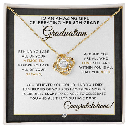 8th Grade Graduation Gifts For Her - Meaningful Milestone Necklace - Middle School Graduation Gift For Her - Liliana and Liam