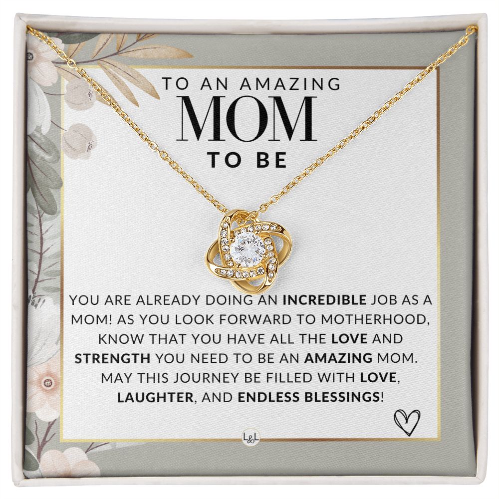 Mom To Be Necklace - Beautiful Pendant Necklace To Celebrate Mom - Great Birthday, Mother's Day or Christmas Gift Idea For Her