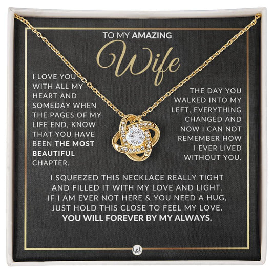 Best Gift For Wife - Beautiful Women's Pendant Necklace For Your Wife + Heartfelt Message For Her From Husband