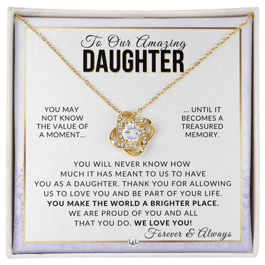 Gift For Our Daughter - Proud Of You - Meaningful Gift For Her Birthday, Christmas or For Graduation - Liliana and Liam