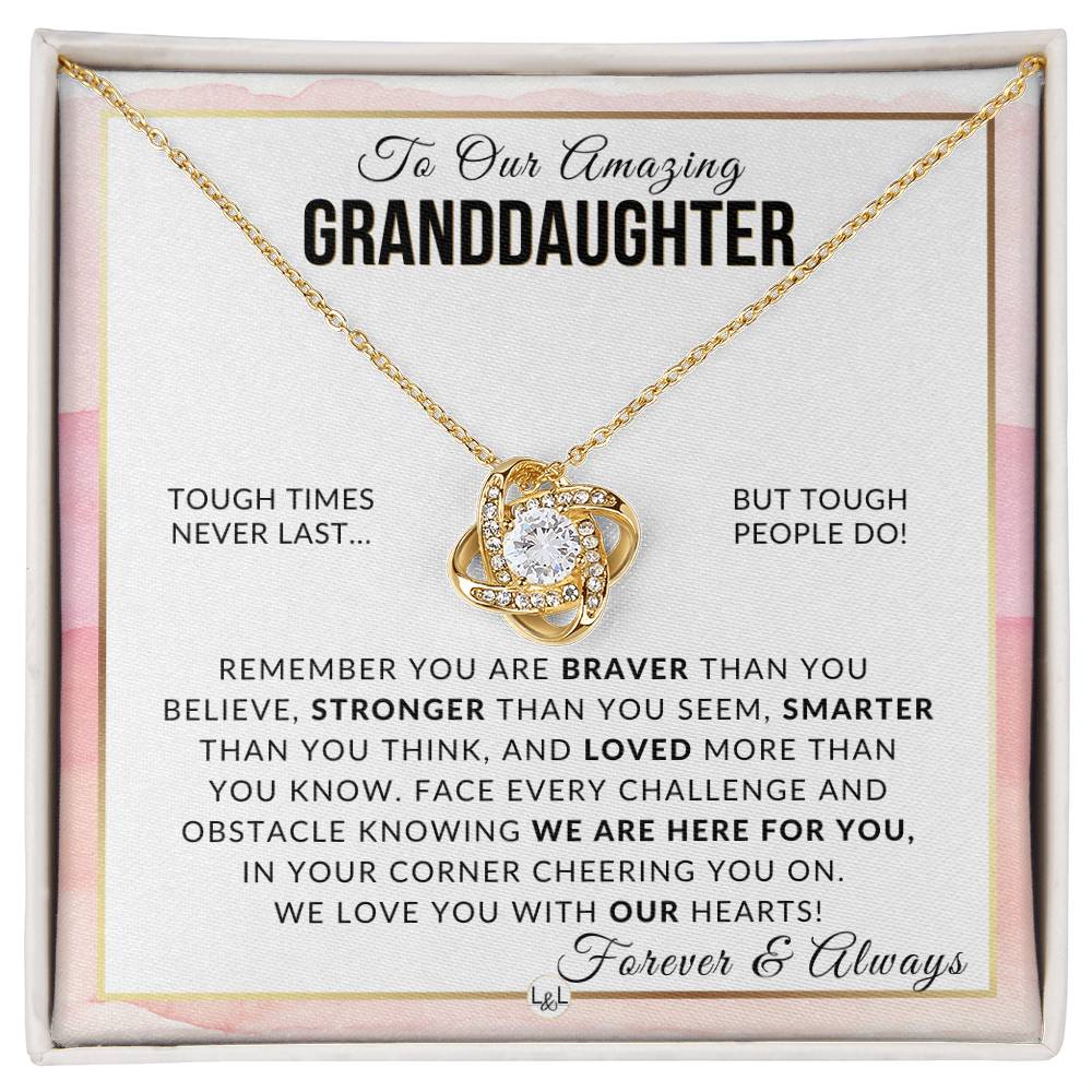 Gift For Our Granddaughter - Braver, Stronger, Smarter - Meaningful Granddaughter Gift For Her Birthday, Christmas or For Graduation - Liliana and Liam