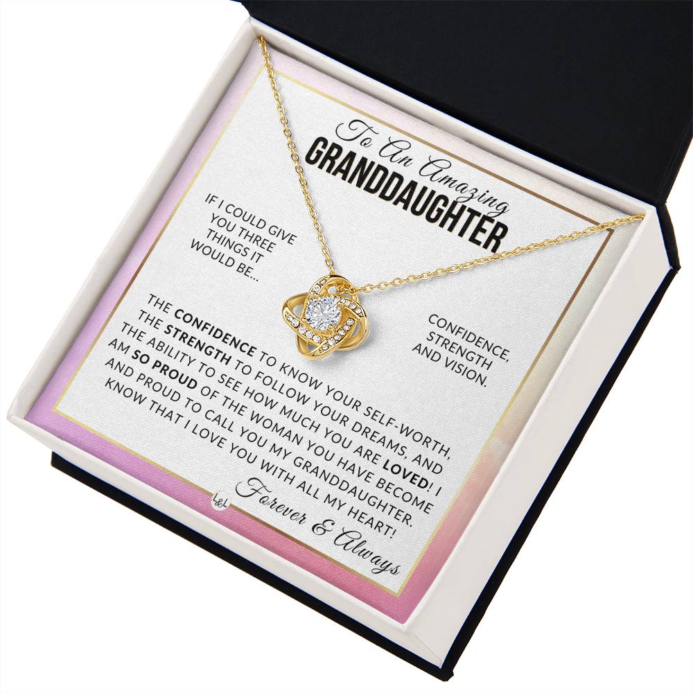 Granddaughter Gift - Forever and Always - Meaningful Granddaughter Gift For Her Birthday, Christmas or For Graduation