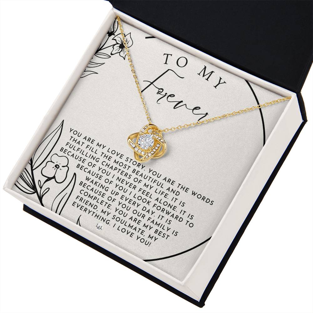 Romantic Gift For Her - My Forever - Beautiful Women's Pendant + Heartfelt Message - Perfect Christmas Gift, Valentine's Day, Birthday or Anniversary Present