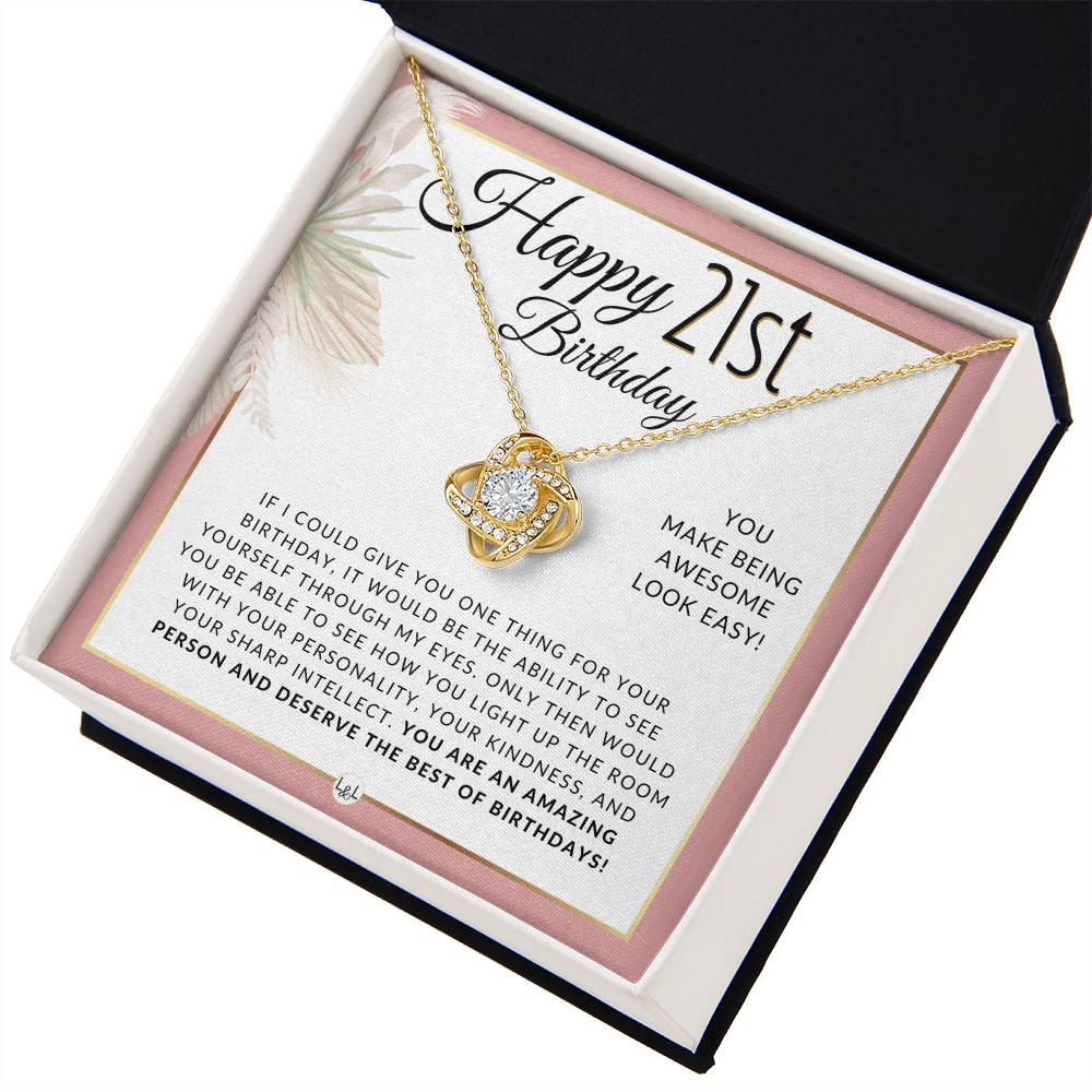 21st Birthday Gift For Her - Necklace For 21 Year Old Birthday - Beautiful Necklace + Heartfelt Birthday Message - Birthday Gift Idea For Her 21st - Liliana and Liam