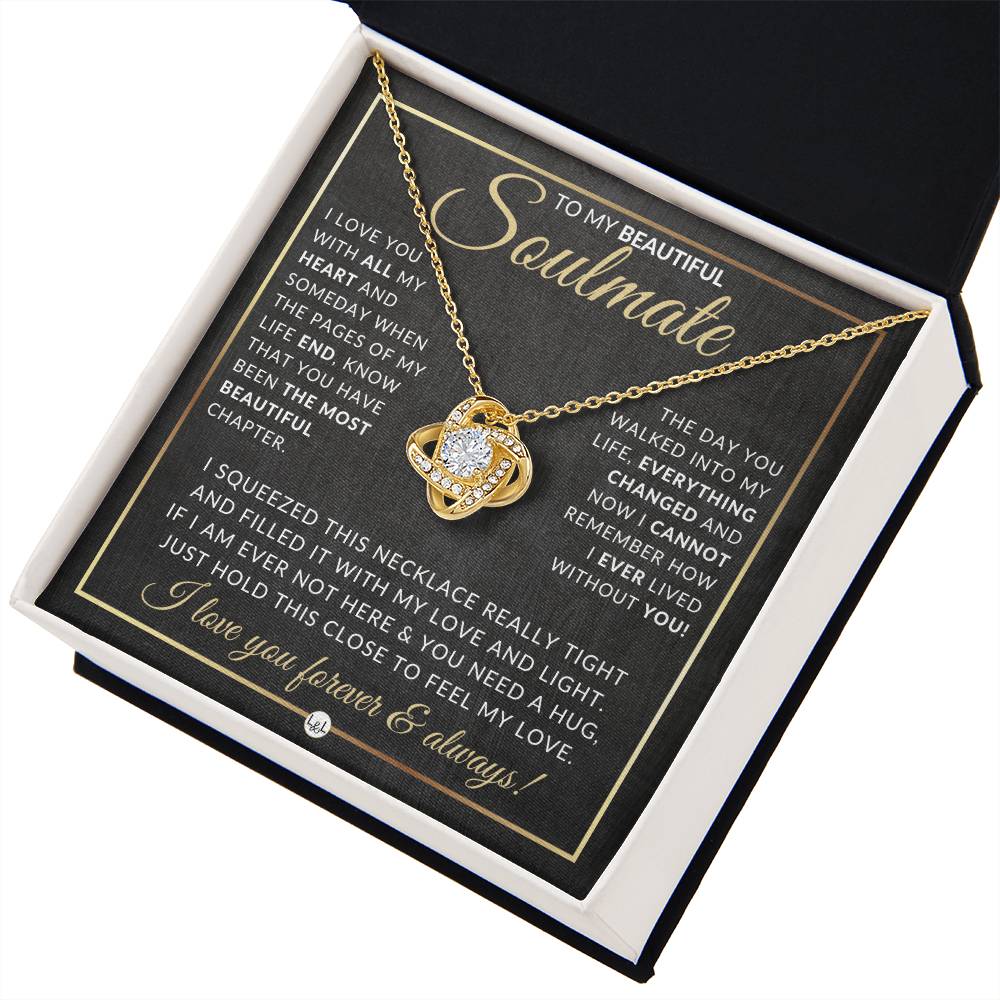 Best Gift For Your Soulmate - Pendant Necklace - Sentimental and Romantic Christmas Gift, Valentine's Day, Birthday or Anniversary Present
