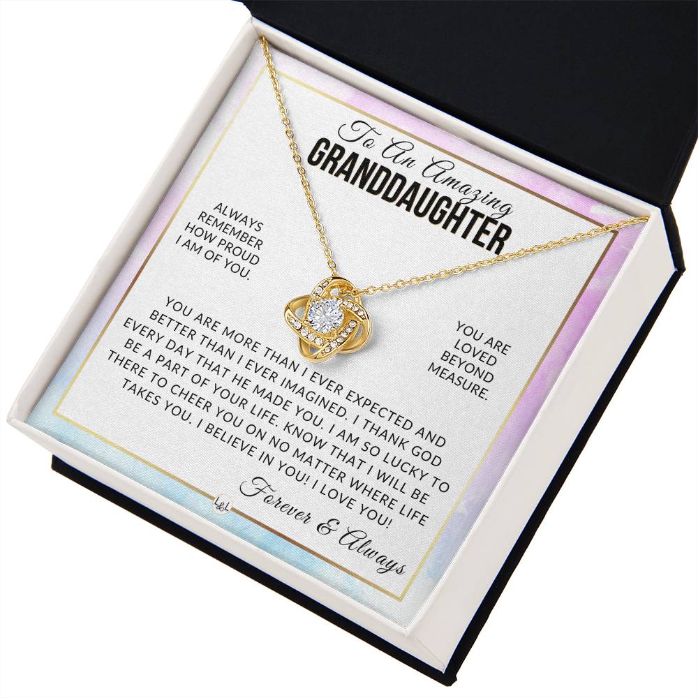 Granddaughter Gift - I Thank God - Meaningful Granddaughter Gift For Her Birthday, Christmas or For Graduation