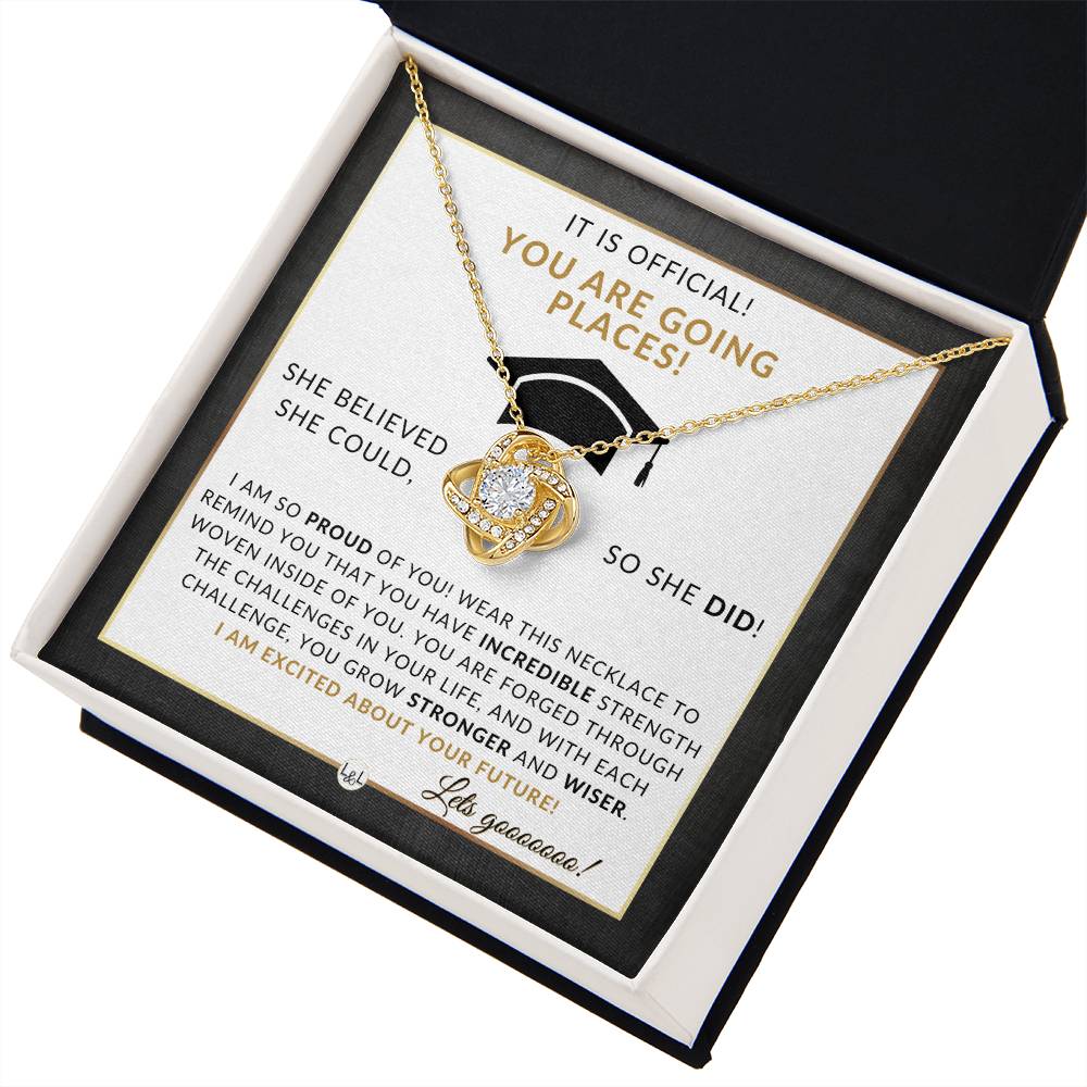 Master's Degree Grad Gift For Her - Beautiful Necklace + Heartfelt Graduation Message - Masters Program Graduation