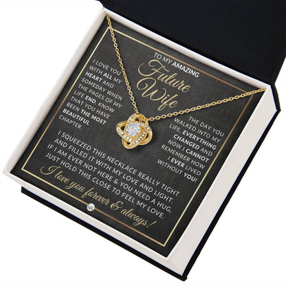 Best Gift For Future Wife - Pendant Necklace - Sentimental and Romantic Christmas Gift, Valentine's Day, Birthday or Anniversary Present - Liliana and Liam