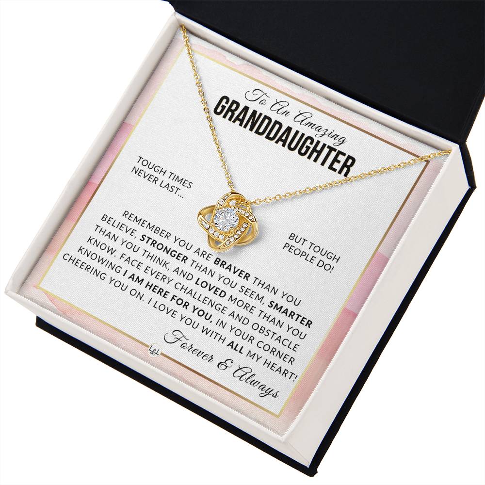 Granddaughter Gift - Braver, Stronger, Smarter - Meaningful Granddaughter Gift For Her Birthday, Christmas or For Graduation