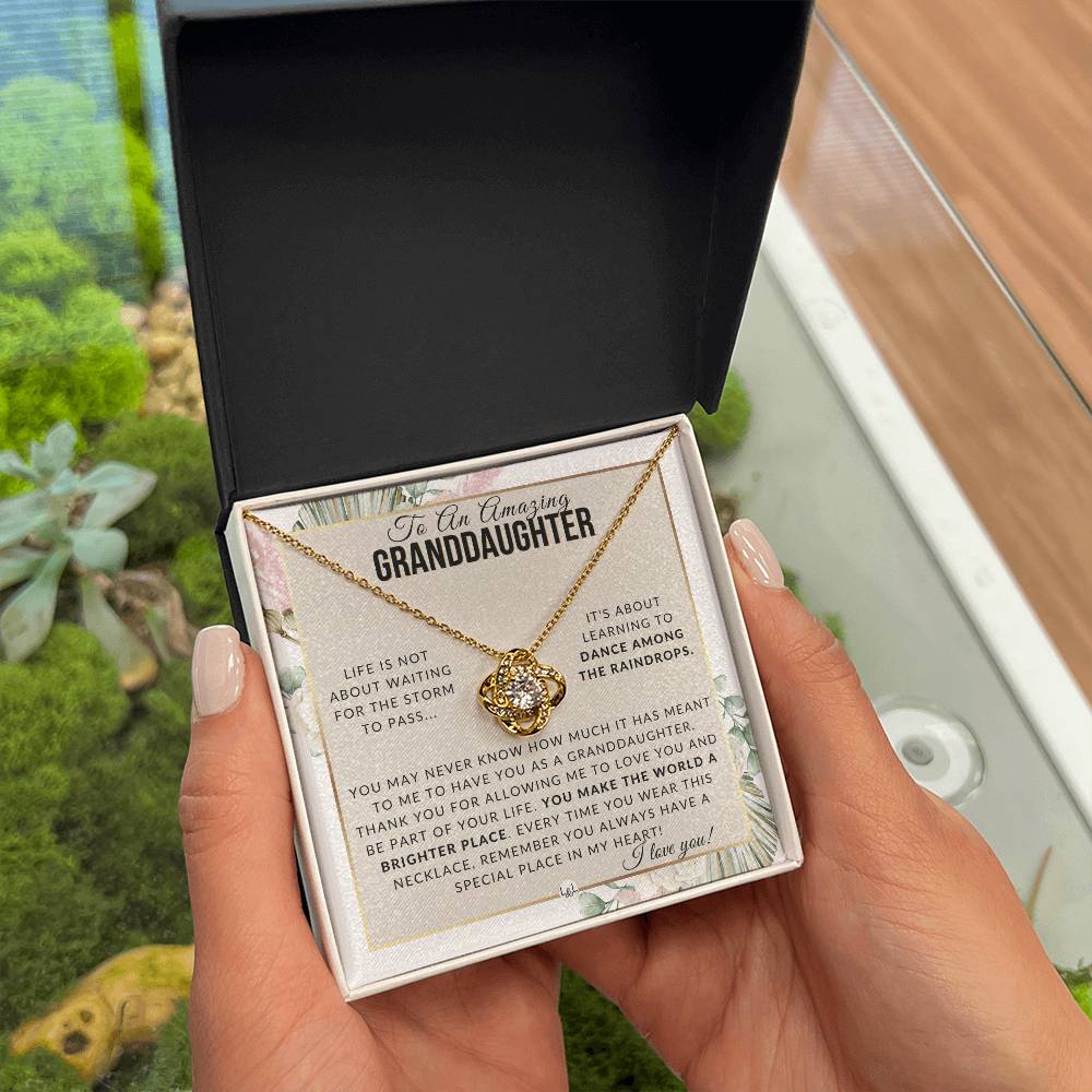 Granddaughter Gift - Dance In The Rain - Meaningful Granddaughter Gift For Her Birthday, Christmas or For Graduation