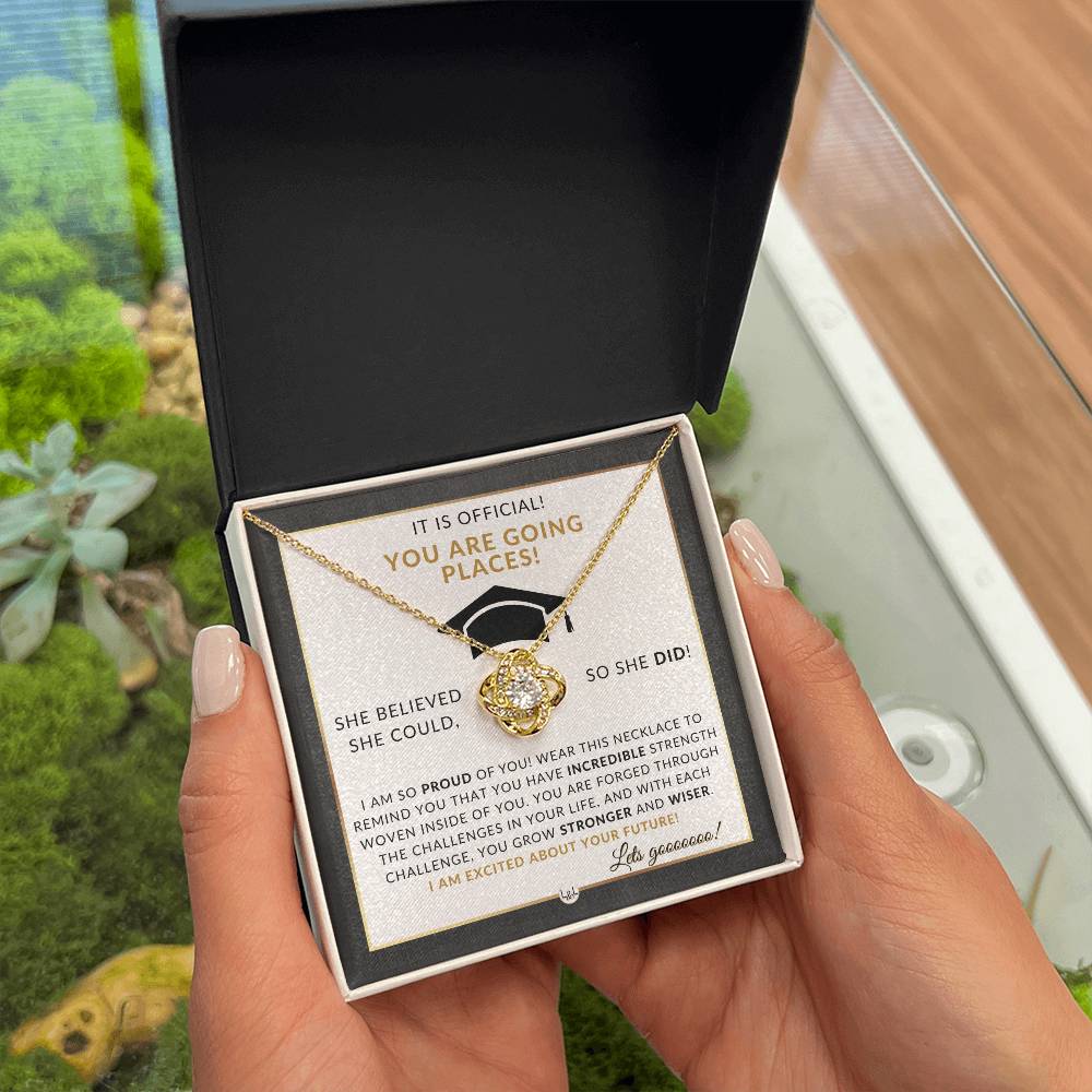 Master's Degree Grad Gift For Her - Beautiful Necklace + Heartfelt Graduation Message - Masters Program Graduation