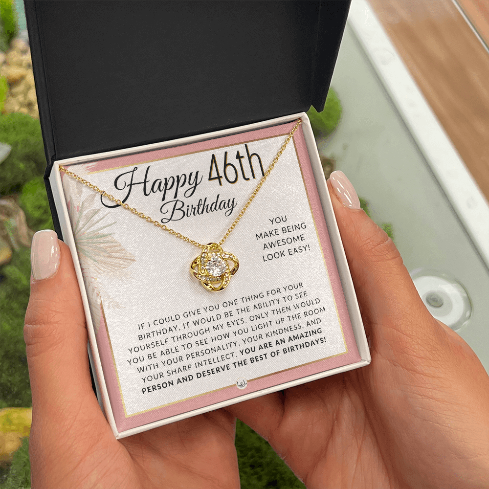 46th Birthday Gift For Her - Necklace For 46 Year Old Birthday Beautiful Women's Birthday Pendant - Liliana and Liam