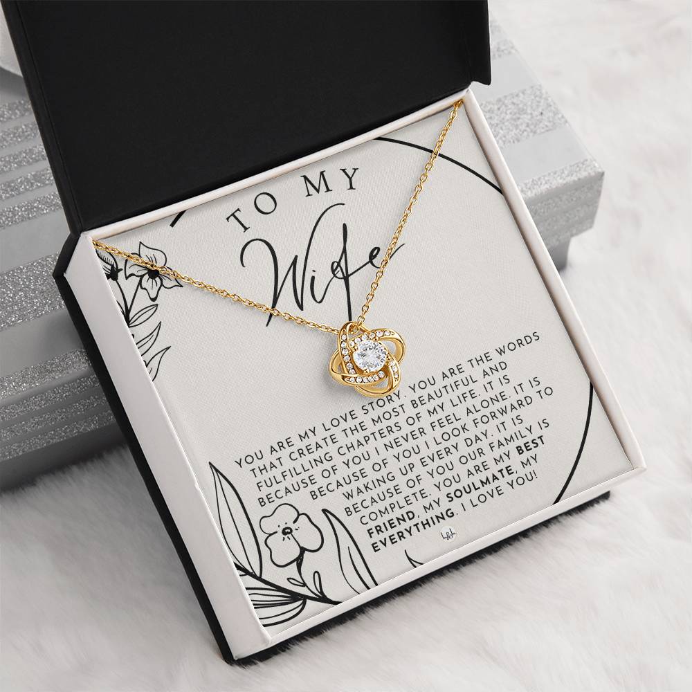 Romantic Gift For My Wife - Beautiful Women's Pendant + Heartfelt Message - Perfect Christmas Gift, Valentine's Day, Birthday or Anniversary Present