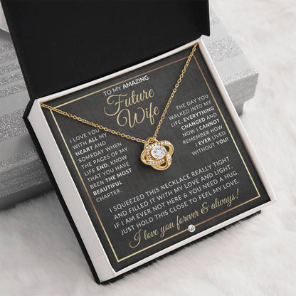 Best Gift For Future Wife - Pendant Necklace - Sentimental and Romantic Christmas Gift, Valentine's Day, Birthday or Anniversary Present - Liliana and Liam