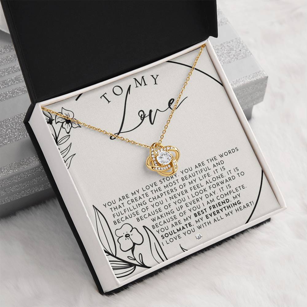 Romantic Gift For My Love - Beautiful Women's Pendant + Heartfelt Message - Perfect Christmas Gift, Valentine's Day, Birthday or Anniversary Present