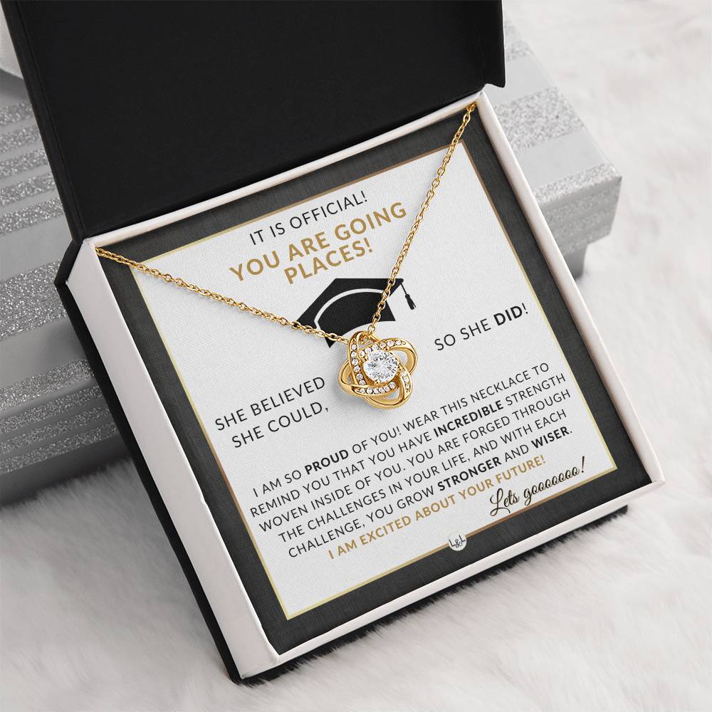 Master's Degree Grad Gift For Her - Beautiful Necklace + Heartfelt Graduation Message - Masters Program Graduation