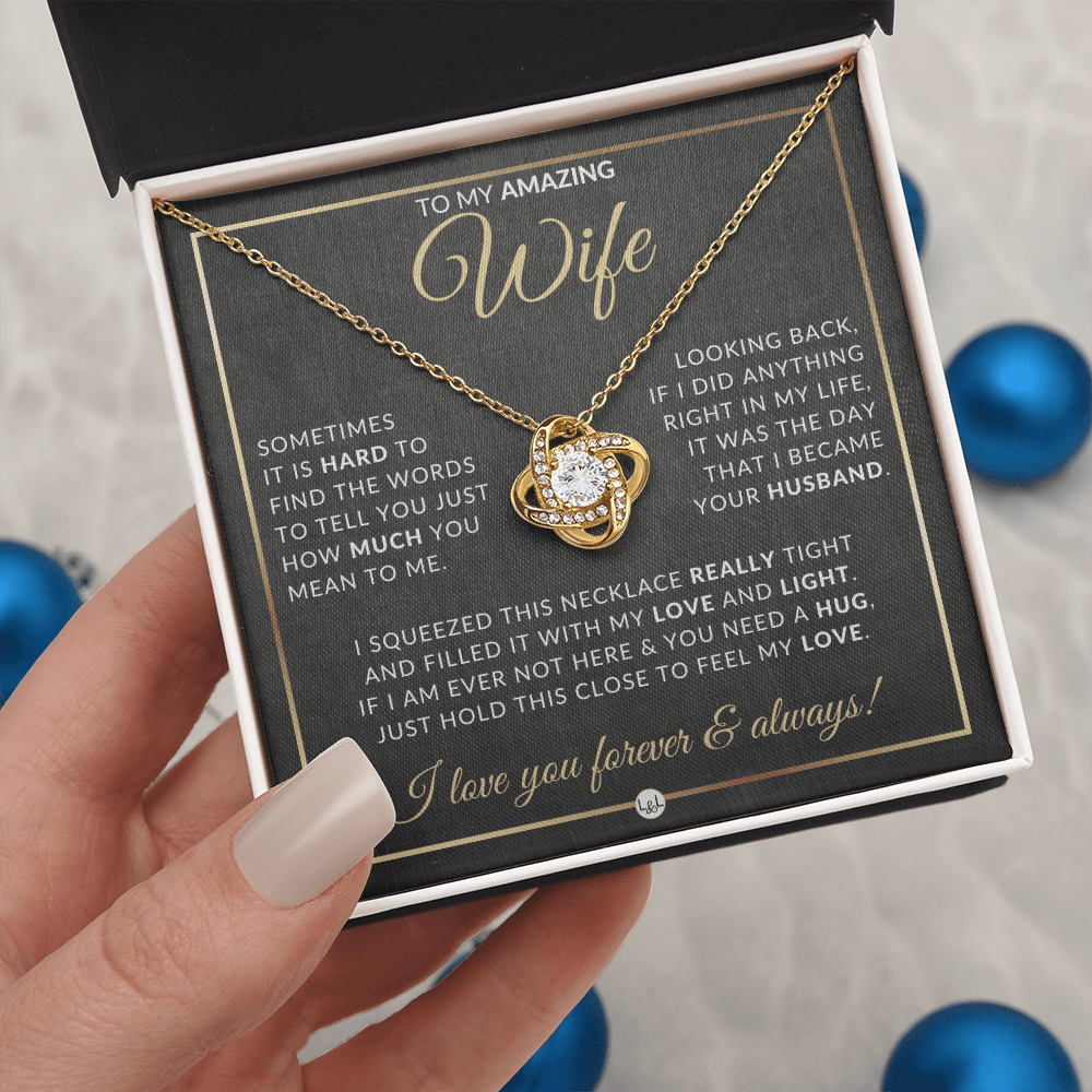 Surprise Gift For Wife - Pendant Necklace - Sentimental and Romantic Christmas Gift, Valentine's Day, Birthday or Anniversary Present