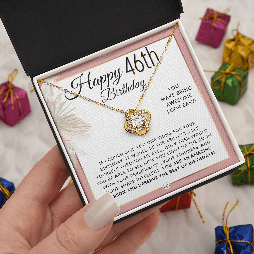 46th Birthday Gift For Her - Necklace For 46 Year Old Birthday Beautiful Women's Birthday Pendant - Liliana and Liam