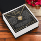 To My Beautiful Wife - Pendant Necklace - Sentimental and Romantic Christmas Gift, Valentine's Day, Birthday, Anniversary
