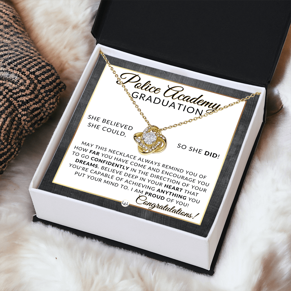A - Police Academy Graduation Gifts From Her, New Female Police Officer, Law Enforcement Officer Gifts, - Meaningful Milestone Necklace - 2025 Graduation Gift For Her - Liliana and Liam